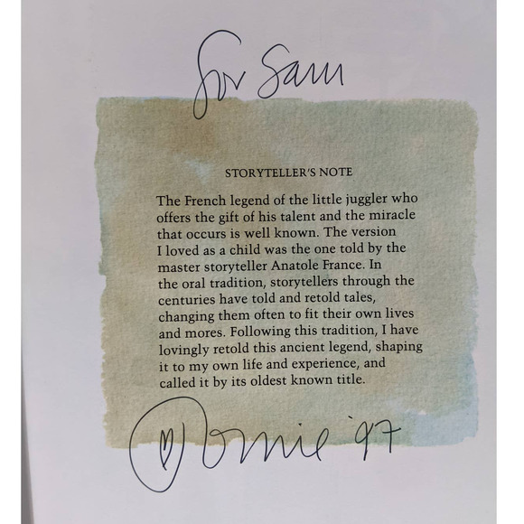 Vintage Tomie DePaola The Clown of God Children's Book Softcover Inscribed - Picture 5 of 9